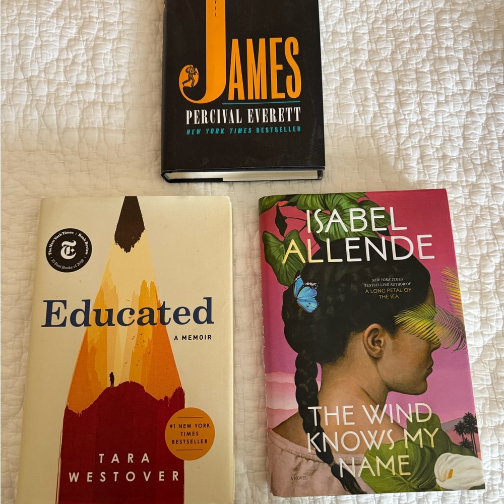 Oprah’s Book Club Hardcover Bundle – James + Wind Knows My Name + Educated